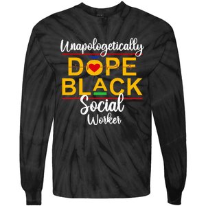 Unapologetic Dope Black Social Worker African American Tie-Dye Long Sleeve Shirt