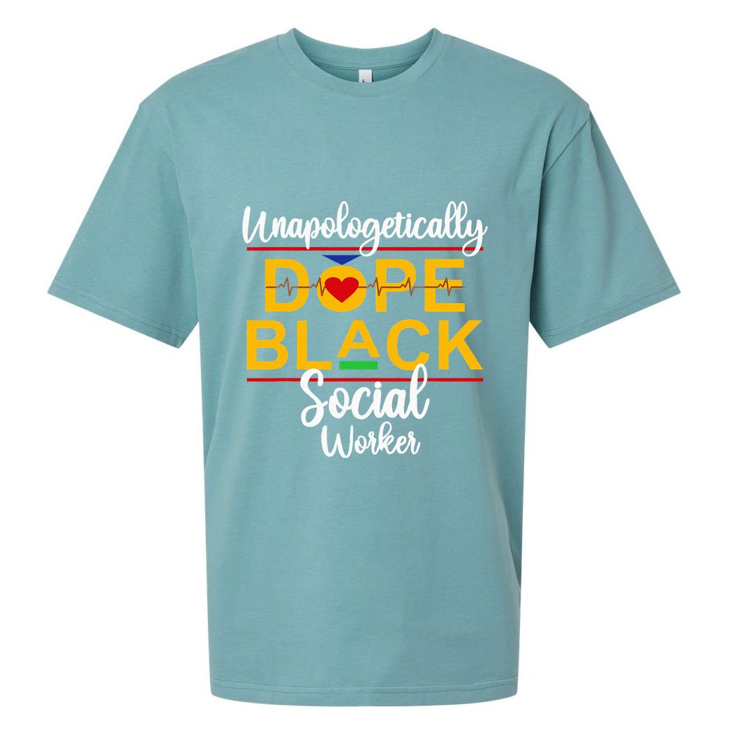 Unapologetic Dope Black Social Worker African American Sueded Cloud Jersey T-Shirt