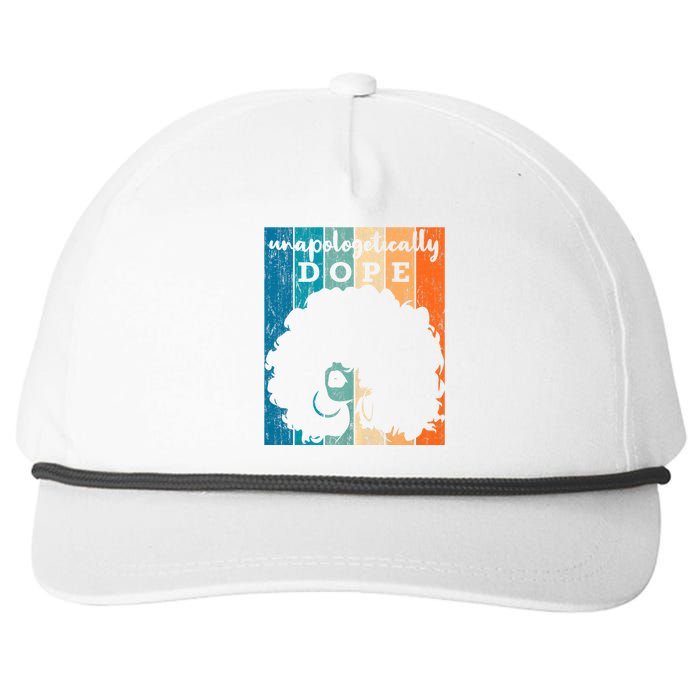 Unapologetically Dope Black History Month African American Snapback Five-Panel Rope Hat