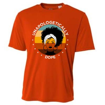 Unapologetically Dope Black Afro Meaningful Gift Cooling Performance Crew T-Shirt