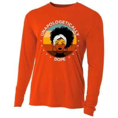 Unapologetically Dope Black Afro Meaningful Gift Cooling Performance Long Sleeve Crew