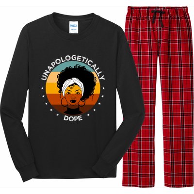 Unapologetically Dope Black Afro Meaningful Gift Long Sleeve Pajama Set