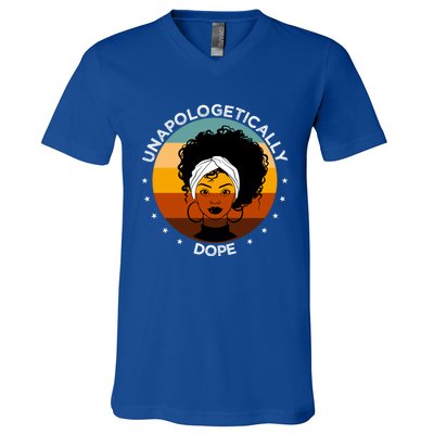 Unapologetically Dope Black Afro Meaningful Gift V-Neck T-Shirt