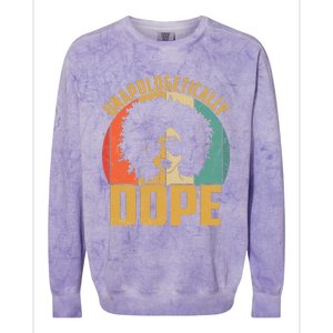 Unapologetically Dope Black Pride Melanin African American Colorblast Crewneck Sweatshirt