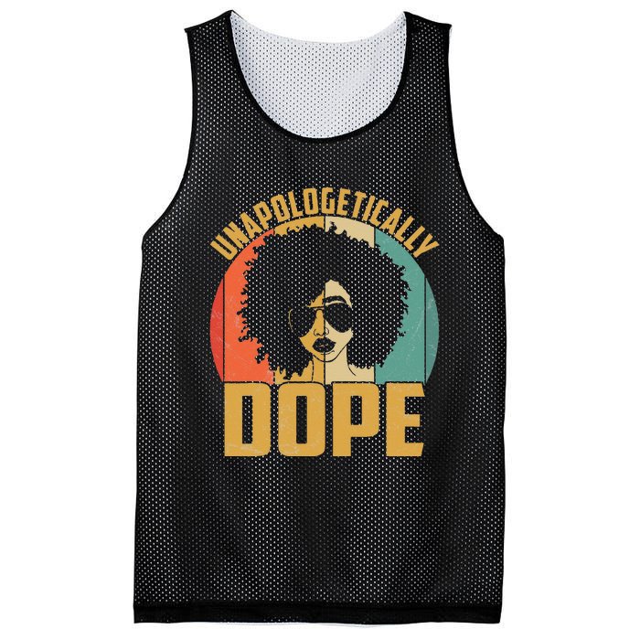 Unapologetically Dope Black Pride Melanin African American Mesh Reversible Basketball Jersey Tank