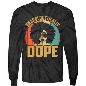 Unapologetically Dope Black Pride Melanin African American Tie-Dye Long Sleeve Shirt