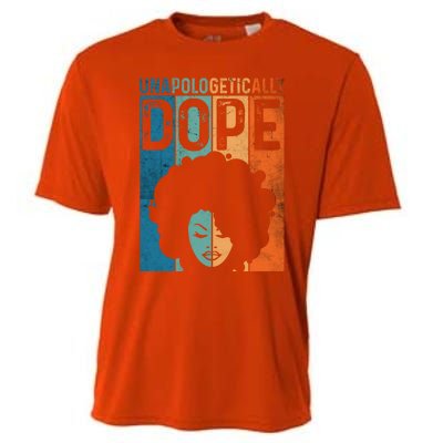 Unapologetically Dope Black Pride Afro Black History Melanin Gift Cooling Performance Crew T-Shirt