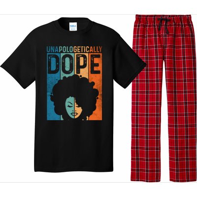 Unapologetically Dope Black Pride Afro Black History Melanin Gift Pajama Set