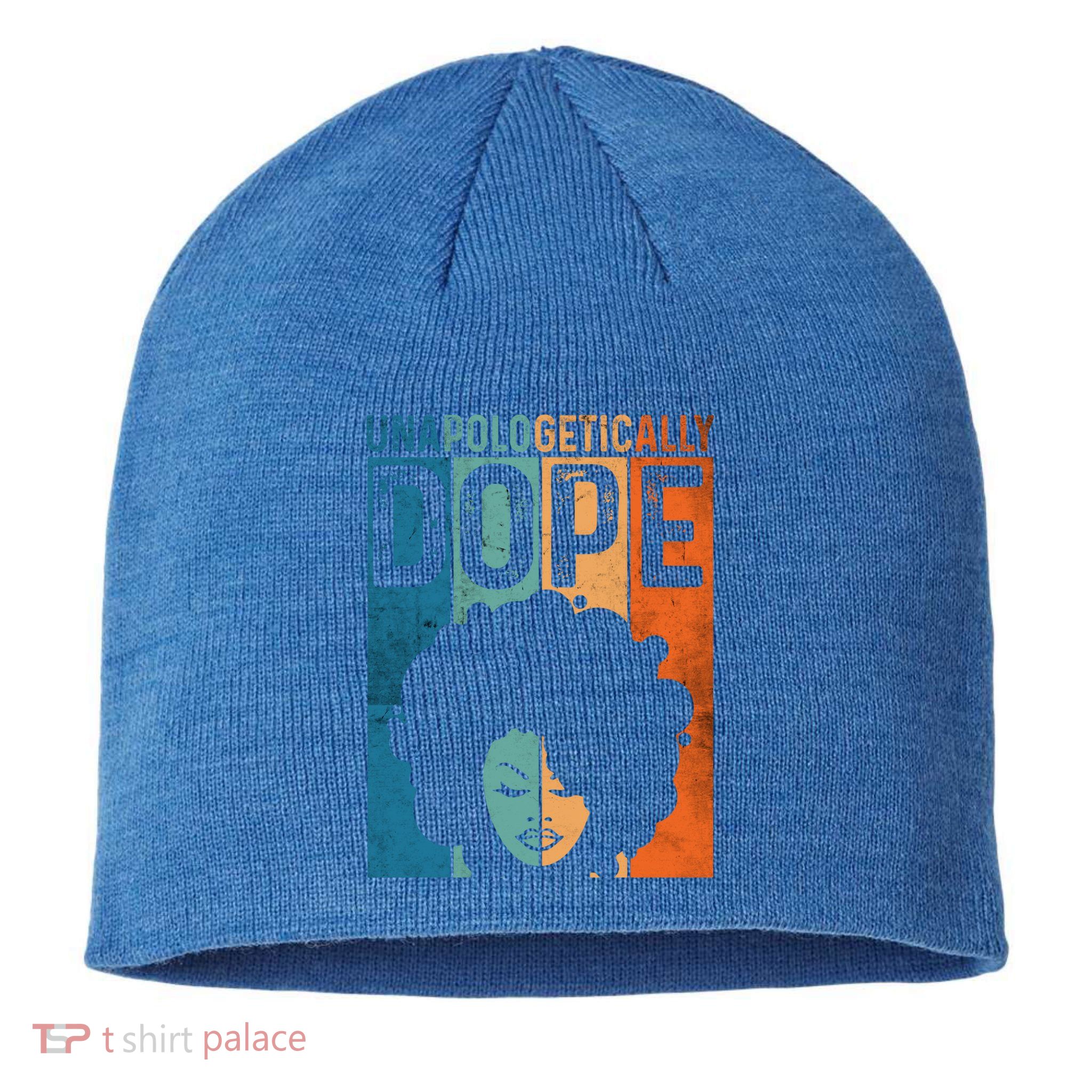 Unapologetically Dope Black Pride Afro Black History Melanin Gift Sustainable Beanie