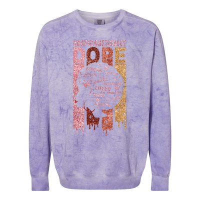 Unapologetically Dope Black History Month African American Gift Colorblast Crewneck Sweatshirt