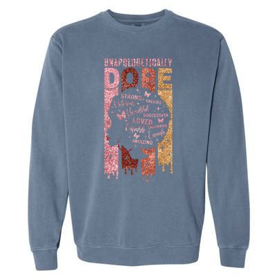 Unapologetically Dope Black History Month African American Gift Garment-Dyed Sweatshirt