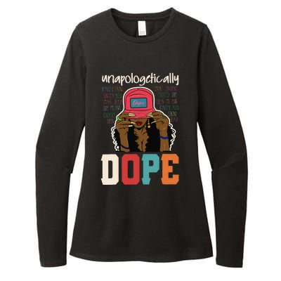 Unapologetically Dope Black Afro Black History Juneteenth Womens CVC Long Sleeve Shirt