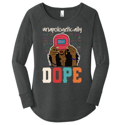 Unapologetically Dope Black Afro Black History Juneteenth Women's Perfect Tri Tunic Long Sleeve Shirt