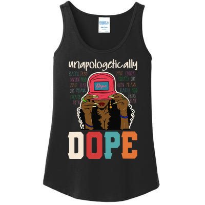 Unapologetically Dope Black Afro Black History Juneteenth Ladies Essential Tank