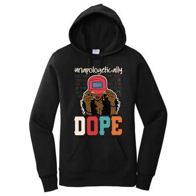 Unapologetically Dope Black Afro Black History Juneteenth Women's Pullover Hoodie