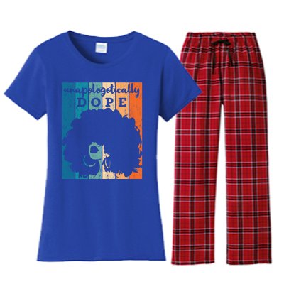 Unapologetically Dope Black History Month African American Gift Women's Flannel Pajama Set