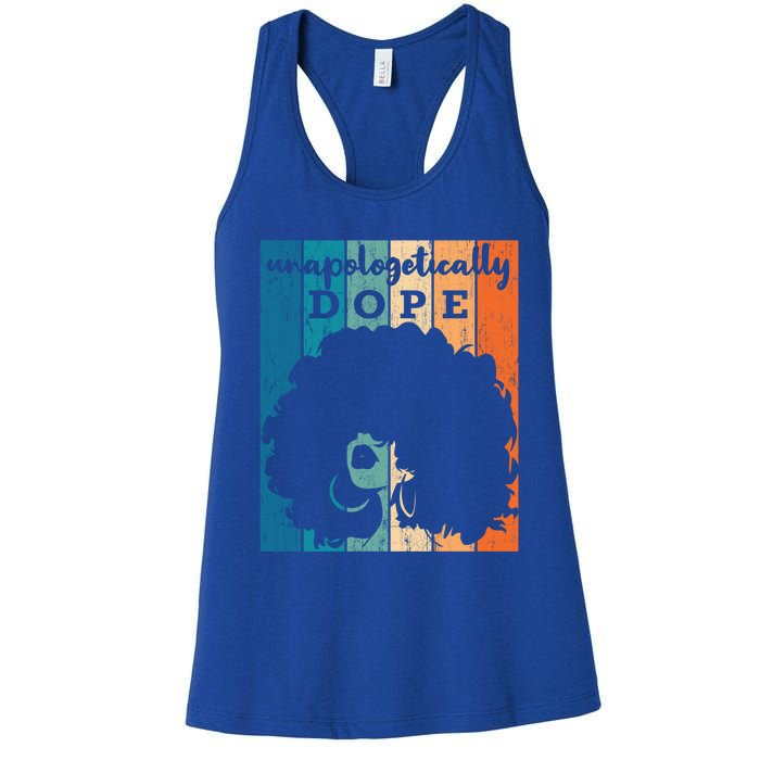 Unapologetically Dope Black History Month African American Gift Women's Racerback Tank