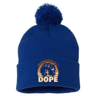 Unapologetically Dope Black History Month African American Gift Pom Pom 12in Knit Beanie