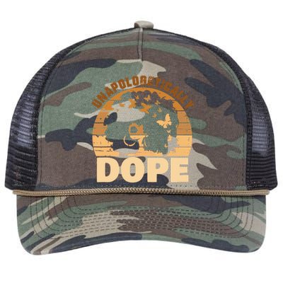 Unapologetically Dope Black History Month African American Gift Retro Rope Trucker Hat Cap