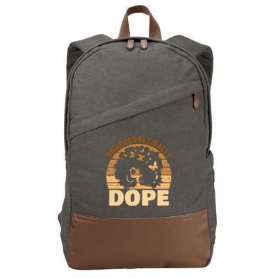 Unapologetically Dope Black History Month African American Gift Cotton Canvas Backpack