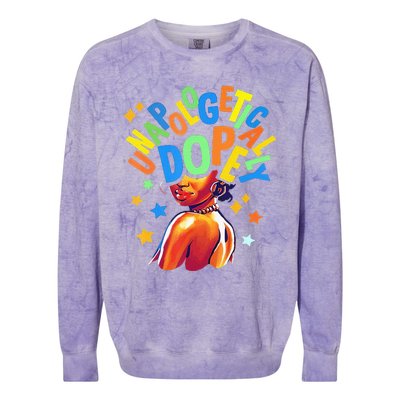 Unapologetically Dope bhm frican American Colorblast Crewneck Sweatshirt