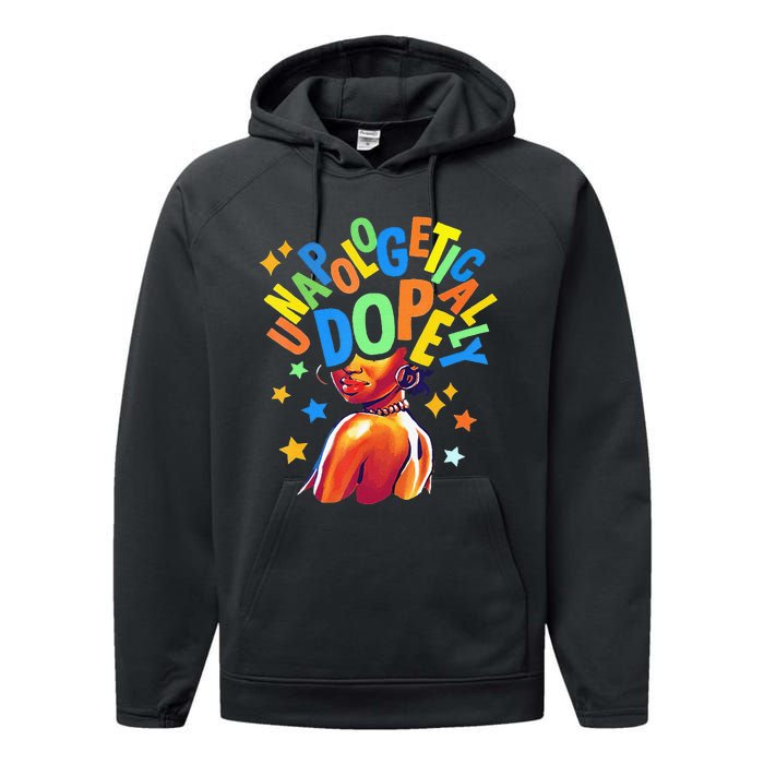 Unapologetically Dope bhm frican American Performance Fleece Hoodie