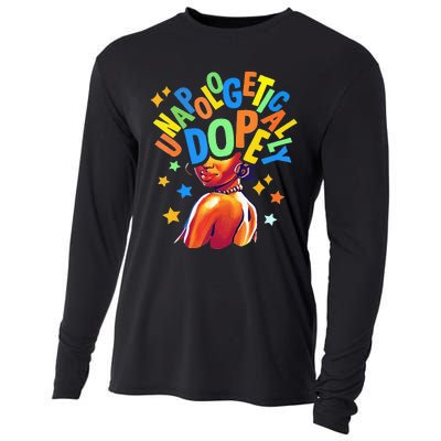 Unapologetically Dope bhm frican American Cooling Performance Long Sleeve Crew