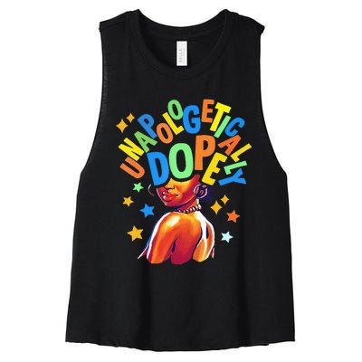 Unapologetically Dope bhm frican American Women's Racerback Cropped Tank