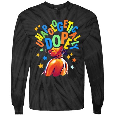 Unapologetically Dope bhm frican American Tie-Dye Long Sleeve Shirt