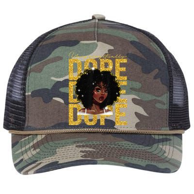 Unapologetically Dope Black History Month African American Retro Rope Trucker Hat Cap