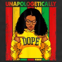 Unapologetically Dope Black Pride Melanin African American 7 Panel Mesh Trucker Snapback Hat