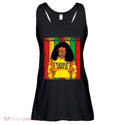 Unapologetically Dope Black Pride Melanin African American Ladies Essential Flowy Tank