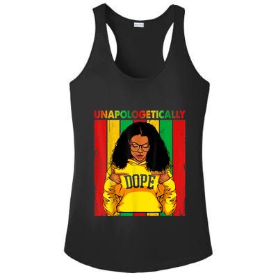Unapologetically Dope Black Pride Melanin African American Ladies PosiCharge Competitor Racerback Tank