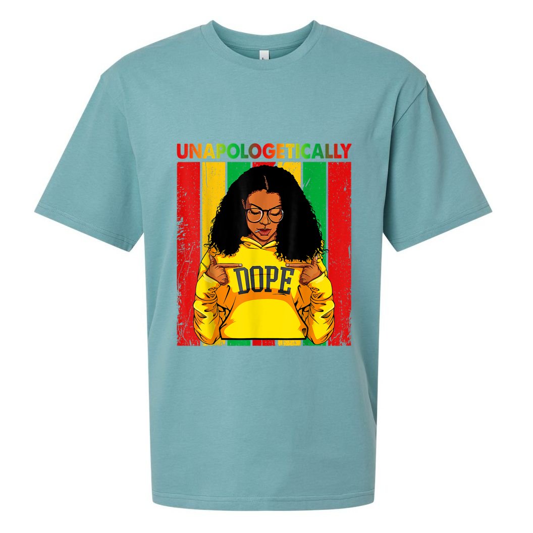 Unapologetically Dope Black Pride Melanin African American Sueded Cloud Jersey T-Shirt