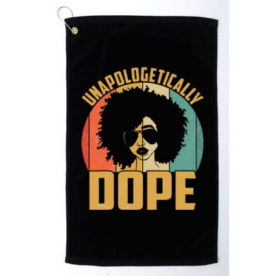 Unapologetically Dope Black Pride Melanin African American Platinum Collection Golf Towel