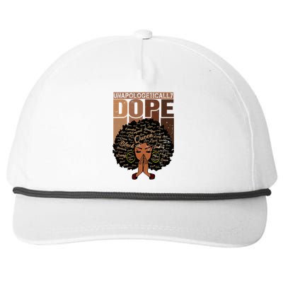 Unapologetically Dope Black Afro Black History Febuary Gift Snapback Five-Panel Rope Hat