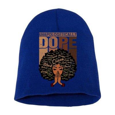 Unapologetically Dope Black Afro Black History Febuary Gift Short Acrylic Beanie