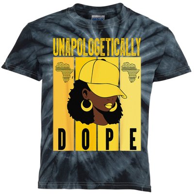 Unapologetically Dope Black History Month African American Kids Tie-Dye T-Shirt