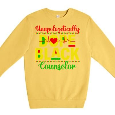 Unapologetically Dope Black Counselor African Juneteenth Gift Premium Crewneck Sweatshirt