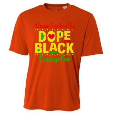 Unapologetically Dope Black Counselor African Juneteenth Gift Cooling Performance Crew T-Shirt