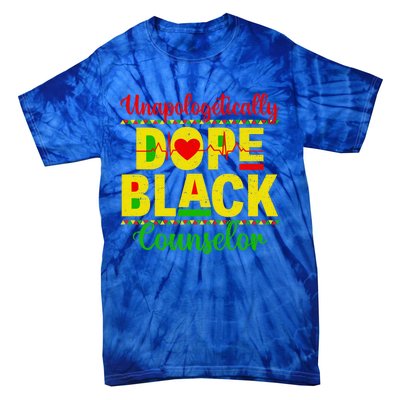 Unapologetically Dope Black Counselor African Juneteenth Gift Tie-Dye T-Shirt