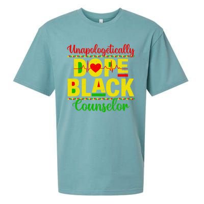 Unapologetically Dope Black Counselor African Juneteenth Gift Sueded Cloud Jersey T-Shirt