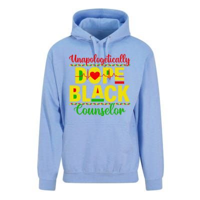 Unapologetically Dope Black Counselor African Juneteenth Gift Unisex Surf Hoodie