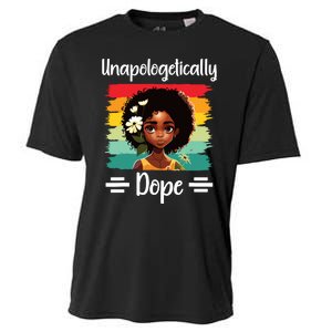 Unapologetically Dope Black Afro Girl Black History Month Cooling Performance Crew T-Shirt