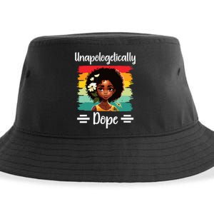 Unapologetically Dope Black Afro Girl Black History Month Sustainable Bucket Hat