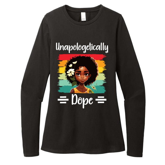 Unapologetically Dope Black Afro Girl Black History Month Womens CVC Long Sleeve Shirt