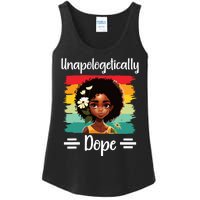 Unapologetically Dope Black Afro Girl Black History Month Ladies Essential Tank