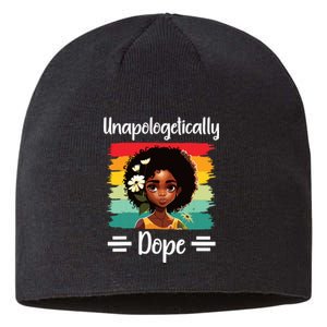 Unapologetically Dope Black Afro Girl Black History Month Sustainable Beanie