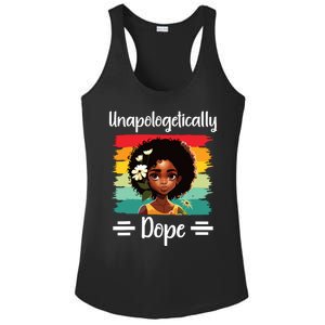 Unapologetically Dope Black Afro Girl Black History Month Ladies PosiCharge Competitor Racerback Tank