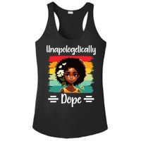 Unapologetically Dope Black Afro Girl Black History Month Ladies PosiCharge Competitor Racerback Tank